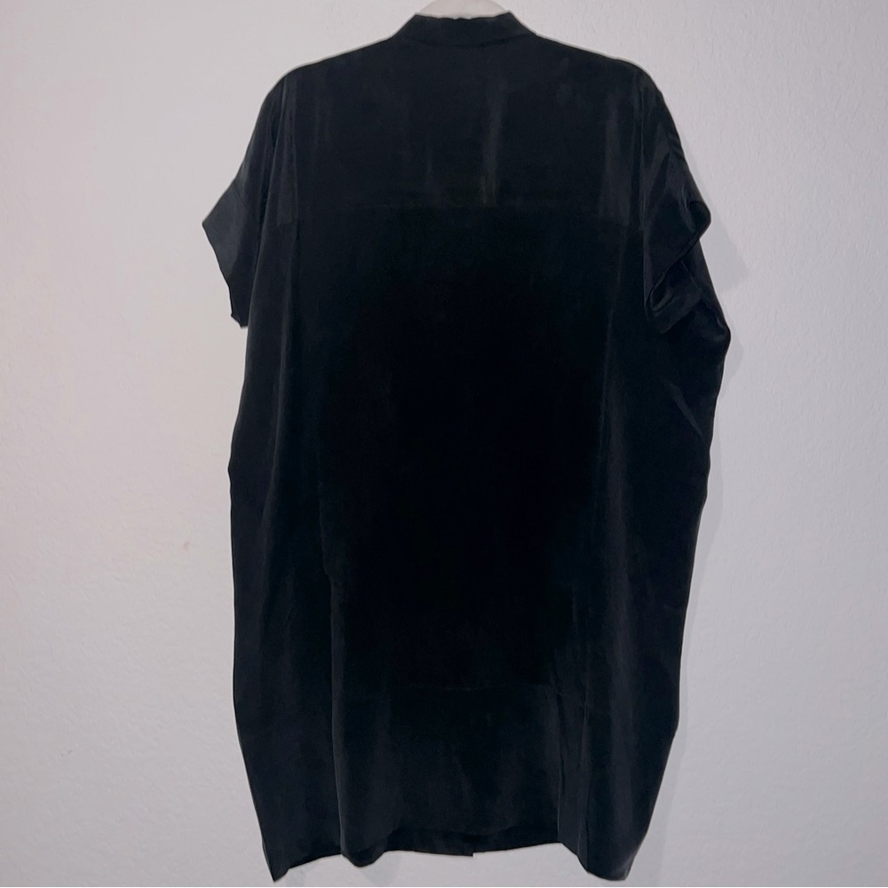 NWT Everlane The Silk Square Shirt Dress in black - Picture 7 of 7